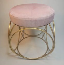Pink and gold stool