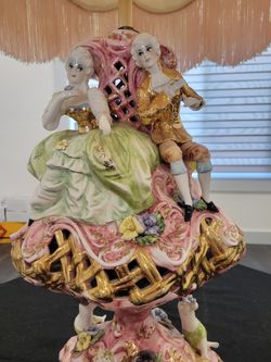 Capodemonte Porcelain Lamp Made In Italy 