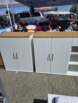 White cabinets