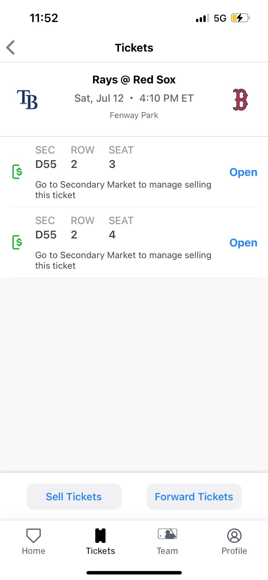 Ray’s at Redsox Tickets