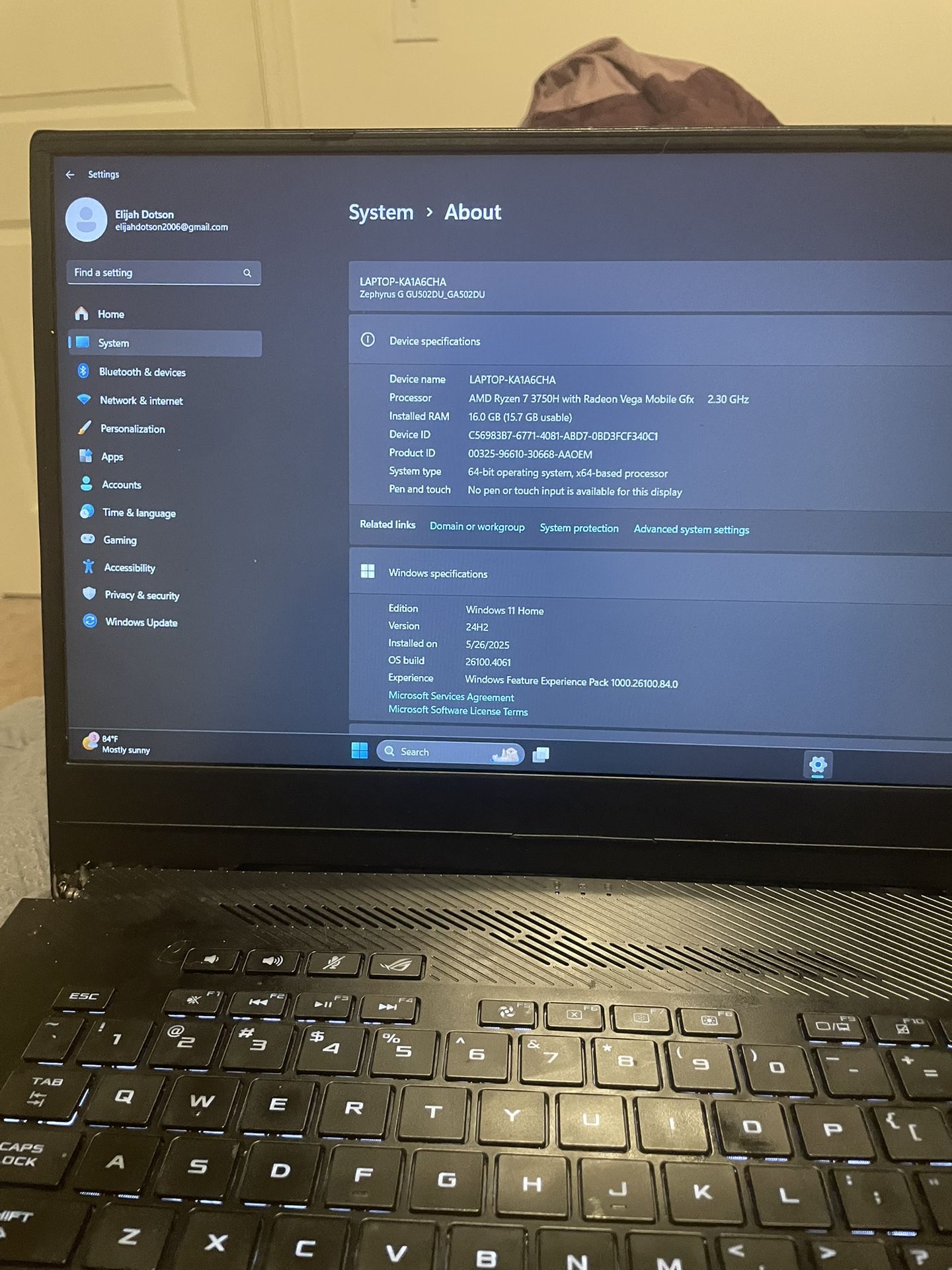 Asus Zephyrus G 15.5in GA502DU