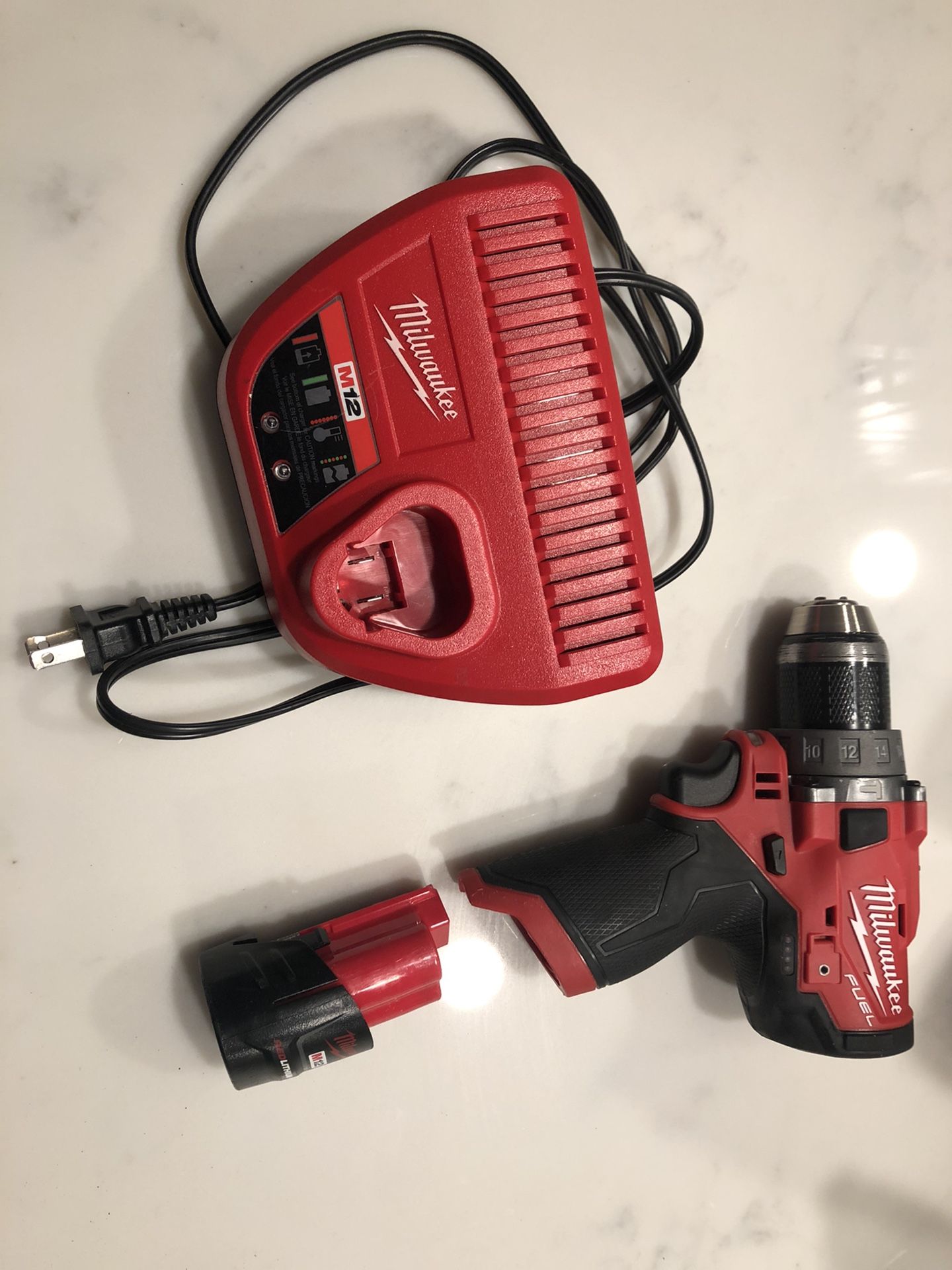 Milwaukee M12 Fuel 1/2” Hammer Drill w/ battery & Charger