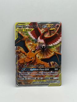 Non TCG Pokemon Charizard & Ho-Oh Gx Tag Team Fan Art Card