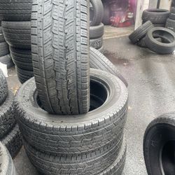 LT 265/60/20 General LT265/60R20 set of 4 matching used tires in great condition. 350$ for 4 tires plus tax.  Mount available but not included. Wheel 