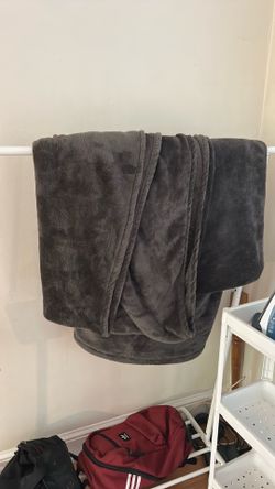 Big grey fuzzy blanket