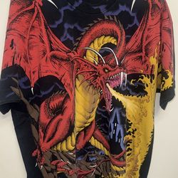 Vintage Liquid Blue Dragon T-Shirt
