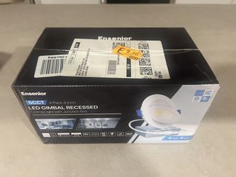 4pk 4” 5CCT LED Gimbal Recessed Light w Junction Box