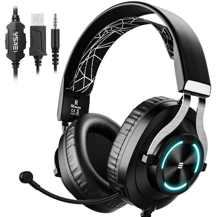 EKSA E3000 Gaming Headset with RGB light Black