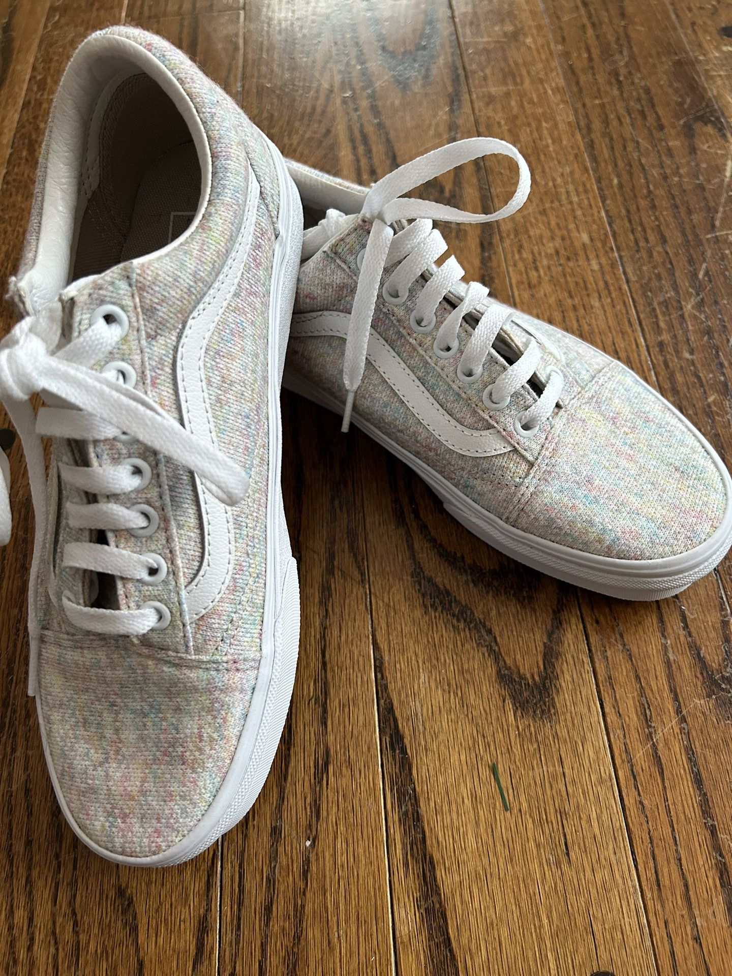NEW Vans Size 6.5 Off The Wall Old Skool Multi Pastel Fleck Shoes