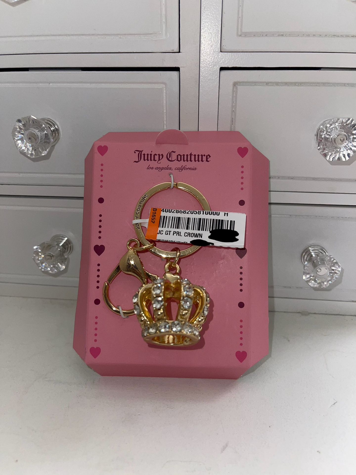 NWT juicy Couture Gold Crown Keychain/Bag Charm