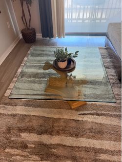 Glass coffee table