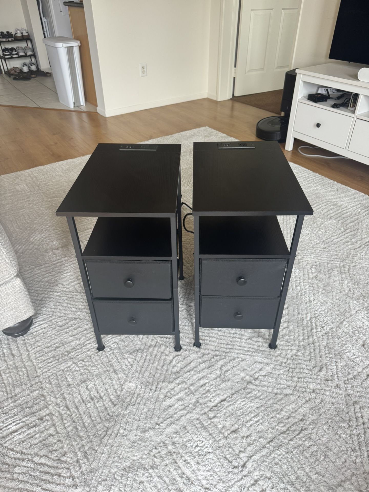 Pair of Black Side Tables