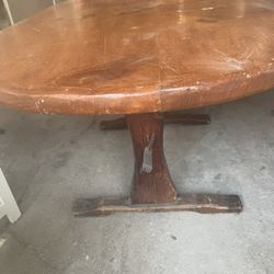 Antique Wood Table  & 6 Chairs $175