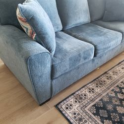 Blue Ashley Sofa x2 Available 
