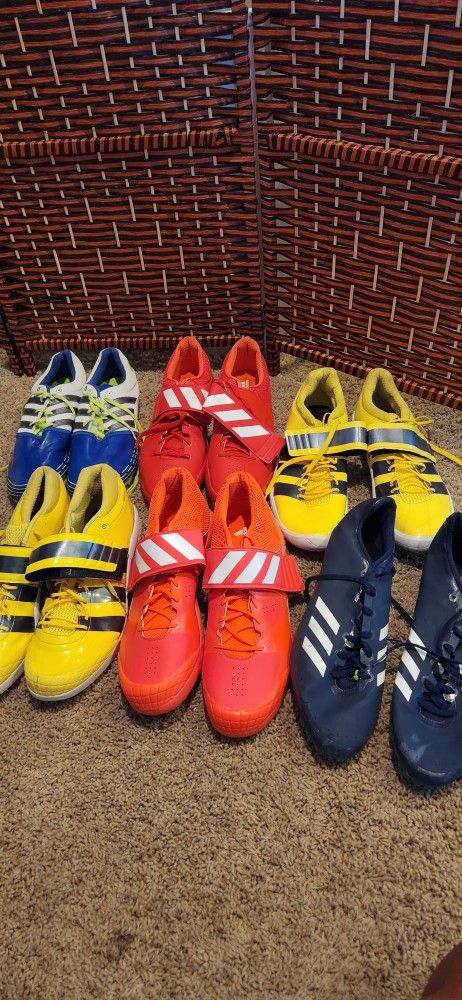 6 Pairs Of Adidas Track Shoes Size 15