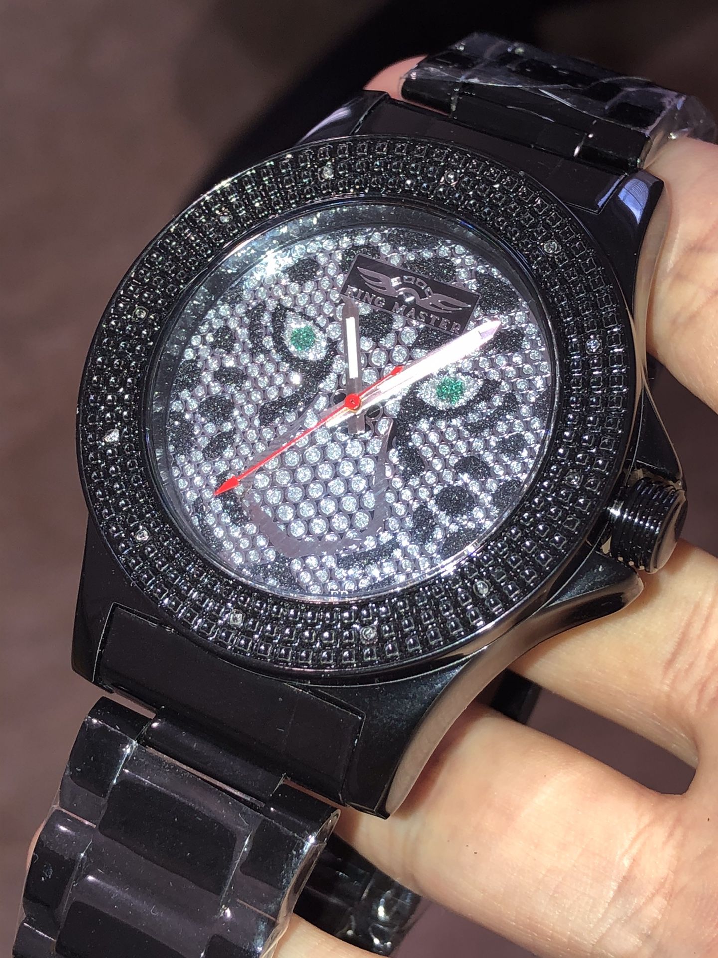 Men’s King Master Black Steel Real Diamond Watch Joe Rodeo Super Techno Freeze Deal!