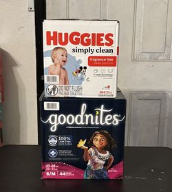 Goodnites(Underwear) & Huggies(wipes) bundle