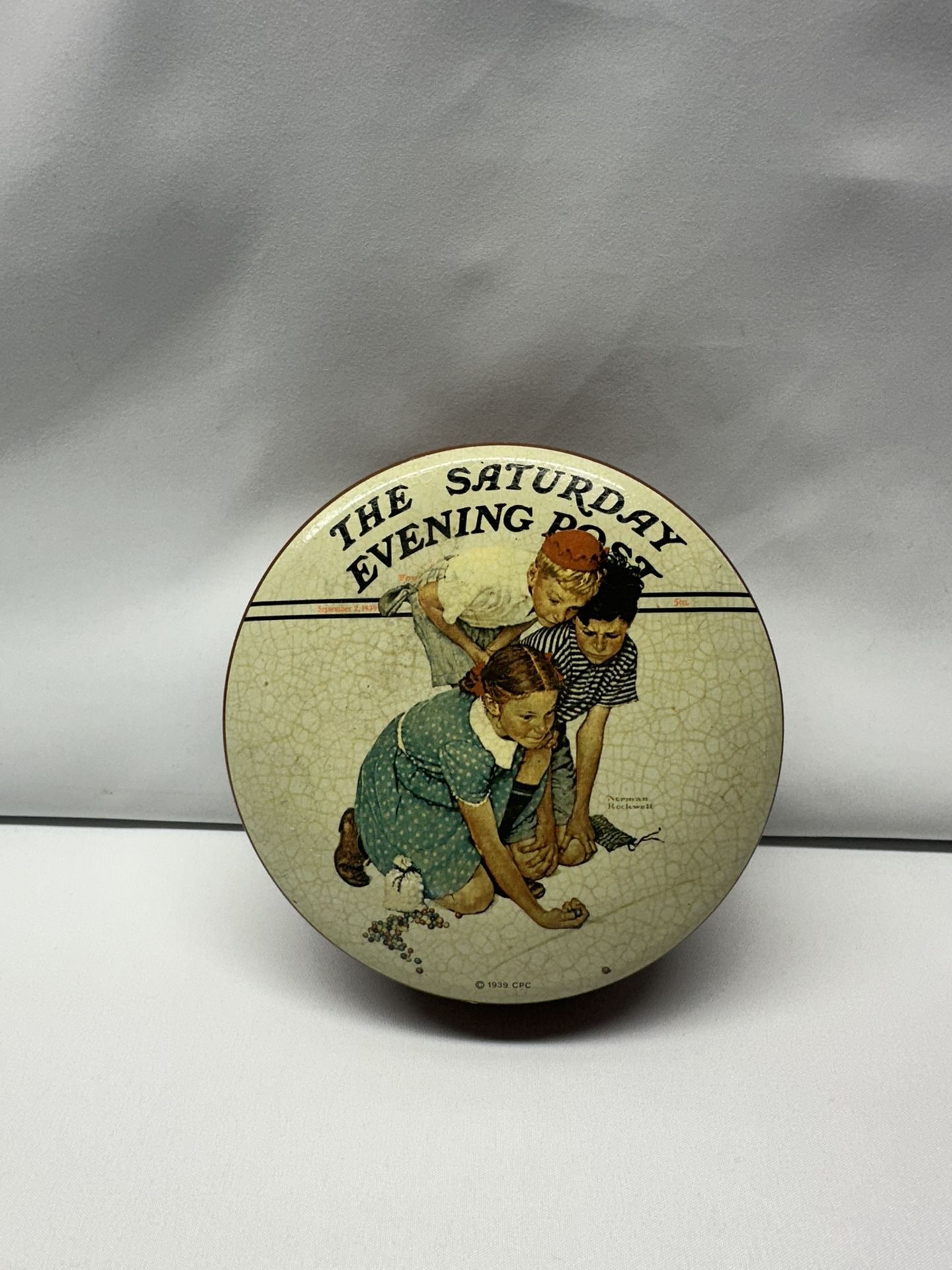 Marbles Champion Container By Norman Rockwell