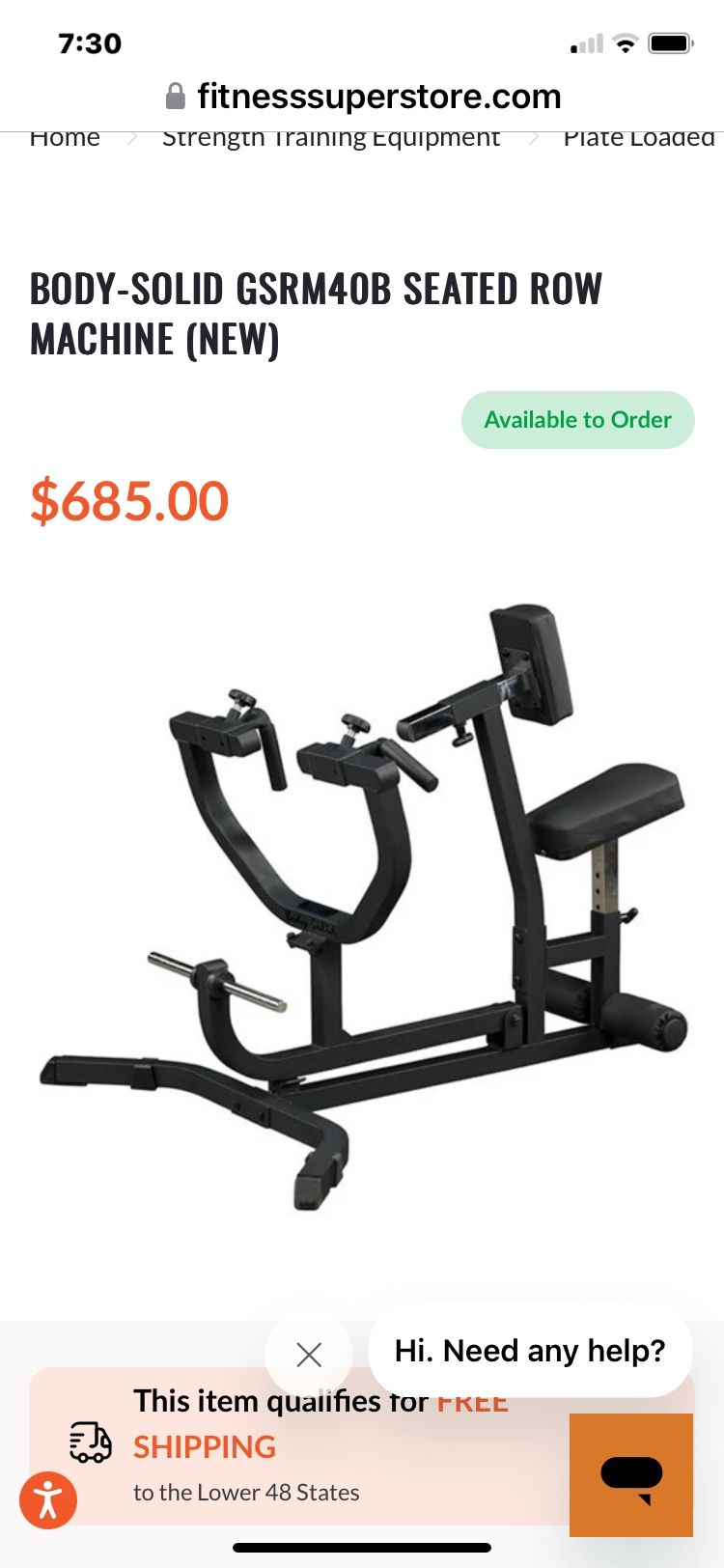Back Row Machine