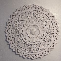 Boho  Round wood Decor