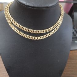 10K Necklace Chino Links weight 34 grams, 26 inches  Solid Gold
