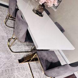 Dining table and chairs