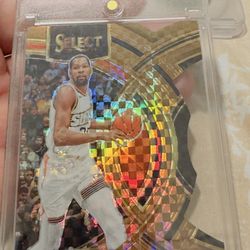 Kevin Durant 2023-24 Select Premier Bronze Checker Prizm Die-Cut 31/49 - Impecable $50