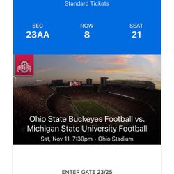 1 Ticket To Ohio State Vs Michigan State