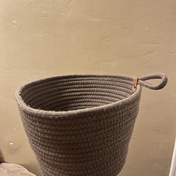 Grey Woven Basket 