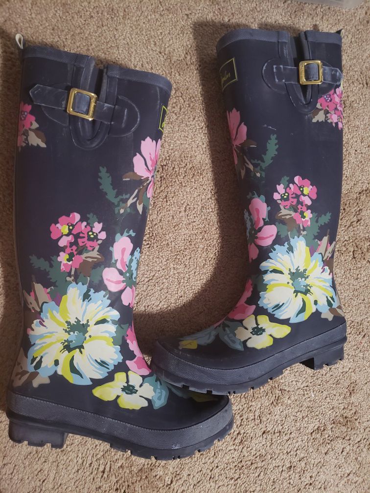 Tall womens rain boots Joules size 8