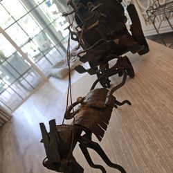 RARE WROUGHT IRON HORSE AND CARRIAGE Zoom In Parts Are Made Od Nuts And Bolts 15 Inch Wide Sells On Line Ebay Over400 Ask 135 Obo Beautiful Accent Pie