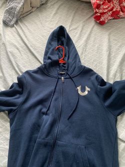 Blue true religion hoodie size small