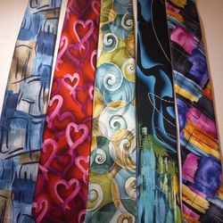 Lot of 5 Vintage Jerry Garcia Ties Psychedelic Abstract
