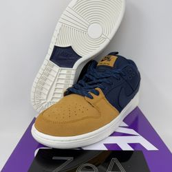 Nike Sb Dunk Low 90s Backpack Size 9.5 Men Midnight Navy Desert Ochre