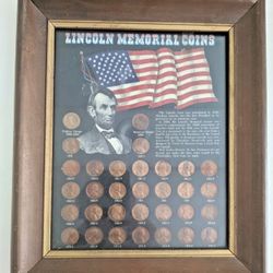 Set of 5 Vintage Framed Coin and Stamp Collections
