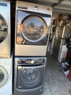 Maytag stackable washer and Kenmore elite gas dryer