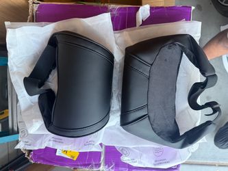 Black Faux Leather car neck pillow