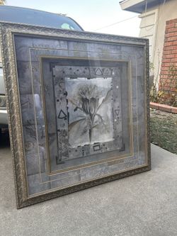 Large Framed Art and Mirror