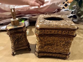 Tissue and soap dispenser
