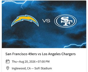 Los Angeles Chargers v. San Francisco 49ers