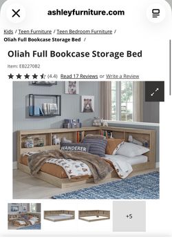 Ashley Oliah bookcase storage bed