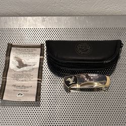 Franklin Mint Eagle knife Pride of the Wilderness W/ COA And Pouch