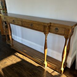 Hooker Solid Wood 6FT Console Table – Rustic, Sturdy & Full of Character! Dimensions: 6’ L x 1’ D x 34” H