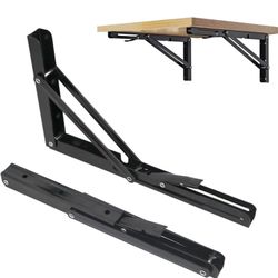 Folding Shelf Brackets Heavy Duty, Space Saving Wall Mounted Folding Table