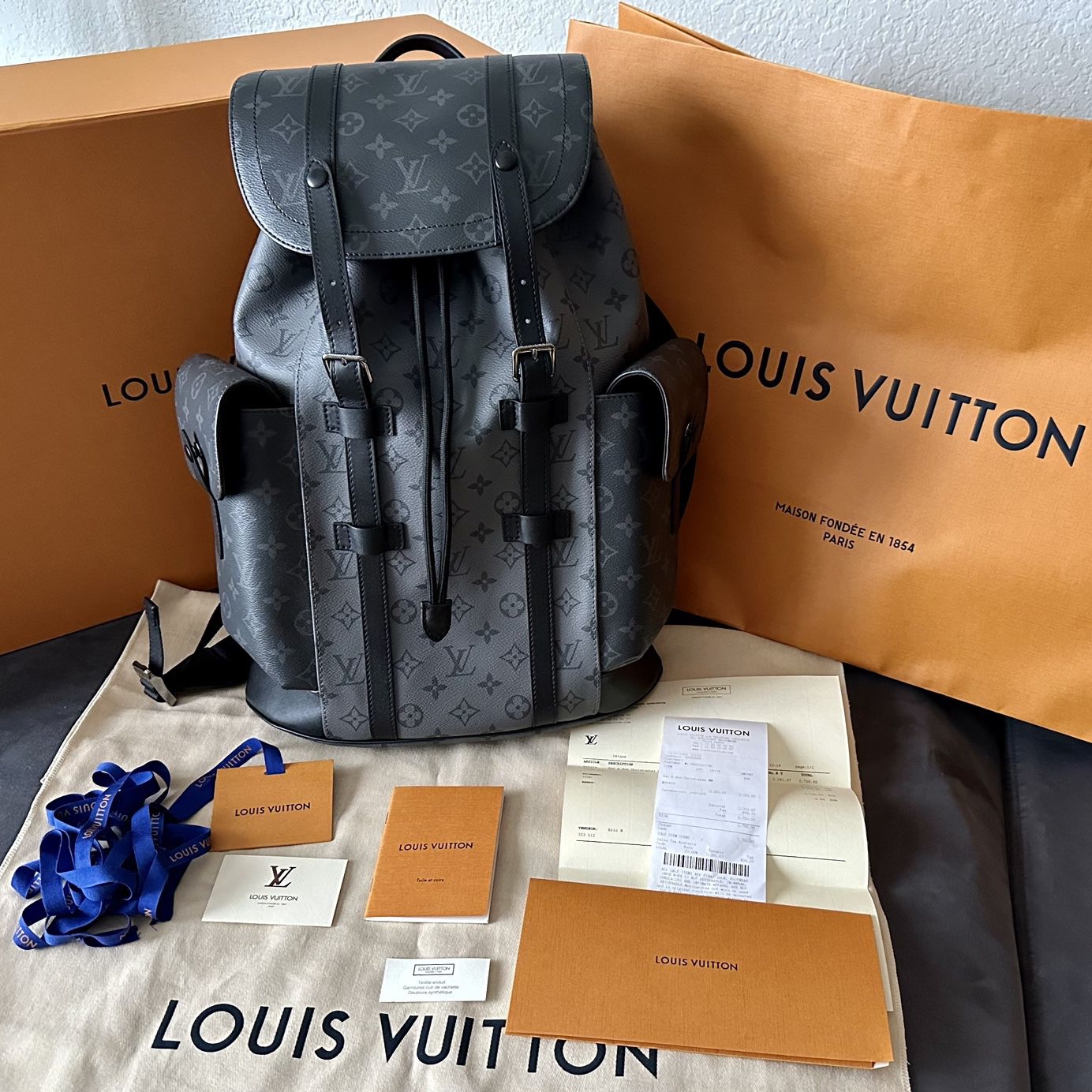 Authentic Louis Vuitton Christopher MM Back Pack