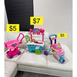 Kids toys shopping cart $5 Each / Juguetes Niña $5 Cada Uno