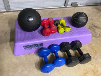 Home Workout Set / Dumbbells + Step Bench