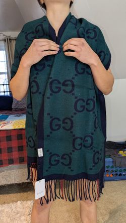 Green And Red Scarf Cashmere Gg