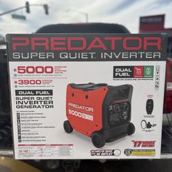 NEW Predator 5000 Dual Fuel Inverter Generator – Brand New In Box