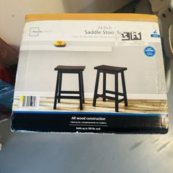 Black Wooden Counter Top Stools In Box!!